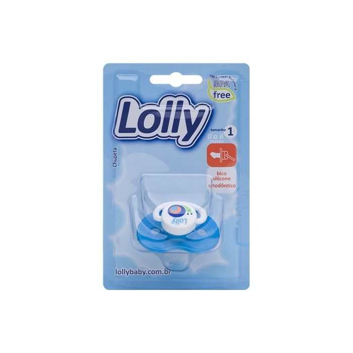 CHUPETA LOLLY ZOO SILICONE ORTODONTICA T1 AZUL