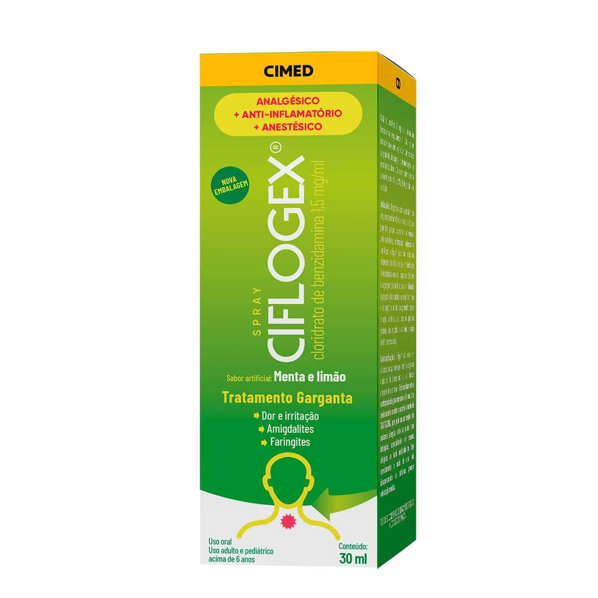 Thumbnail de CIFLOGEX 1,5MG/ML COLUTORIO SPRAY 30ML SABOR MENTA CIMED