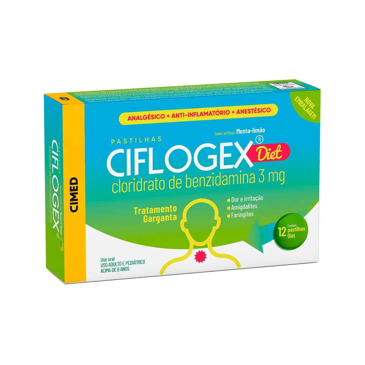 CIFLOGEX DIET 3MG COM 12 PASTILHAS CIMED