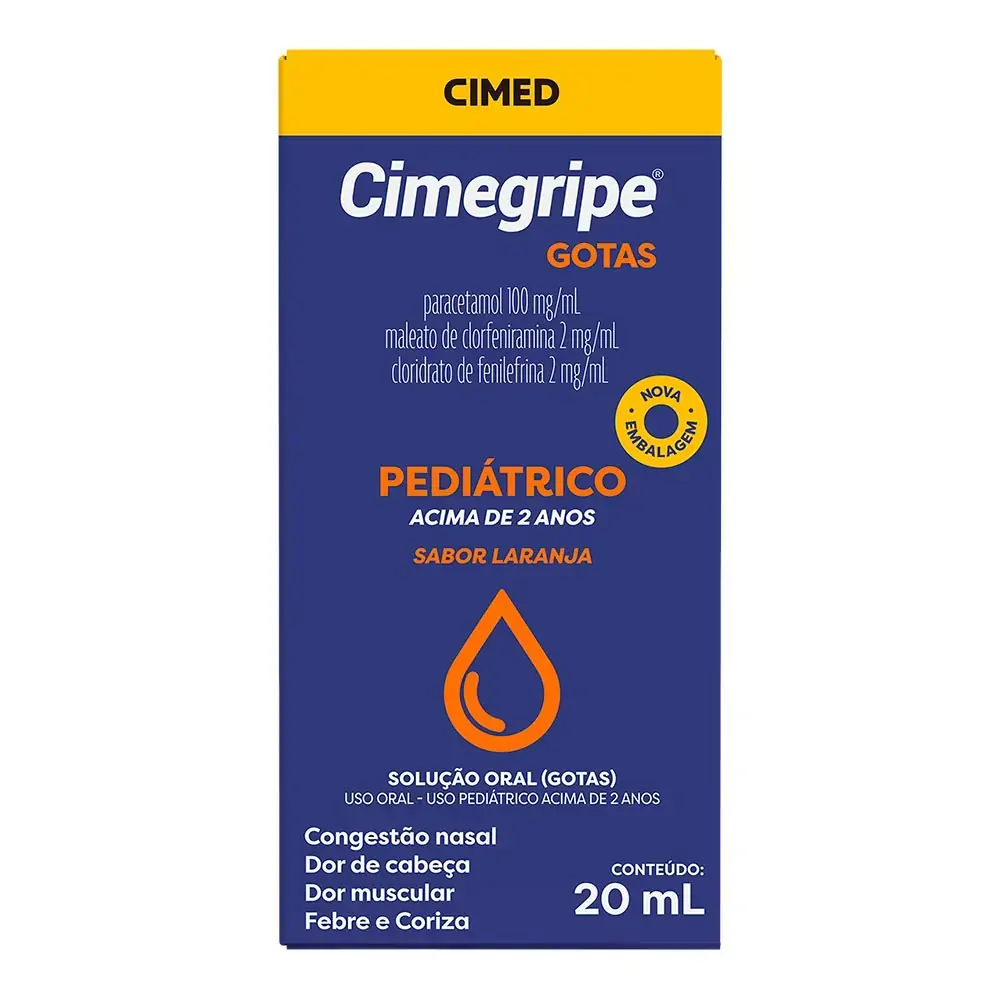 Thumbnail de CIMEGRIPE 100MG+2MG+2MG/ML SOLUCAO ORAL GOTAS 20ML CIMED