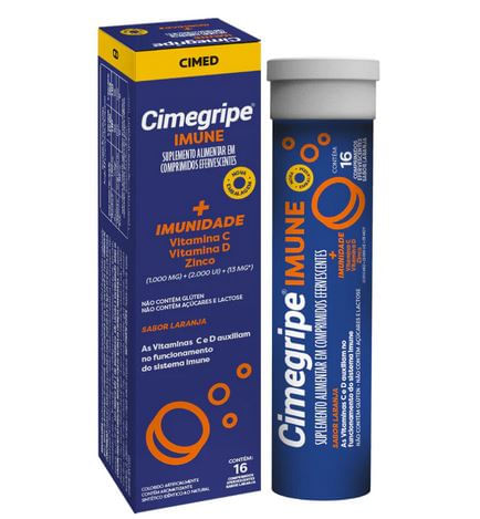 CIMEGRIPE IMUNE EFERVESCENTE COM 16 COMPRIMIDOS CIMED