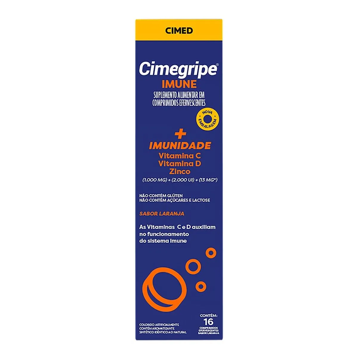 Thumbnail de CIMEGRIPE IMUNE EFERVESCENTE COM 16 COMPRIMIDOS CIMED