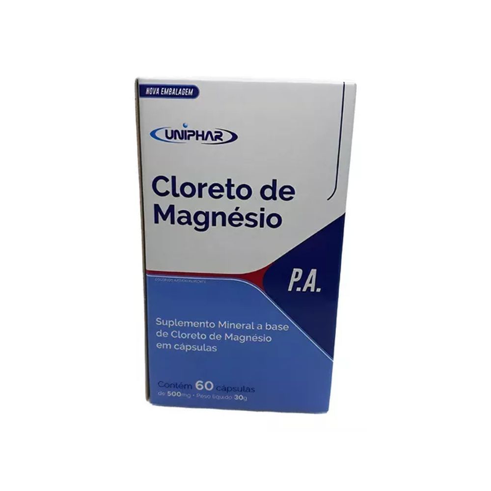 CLORETO DE MAGNESIO PA 500MG COM 60 CAPSULAS