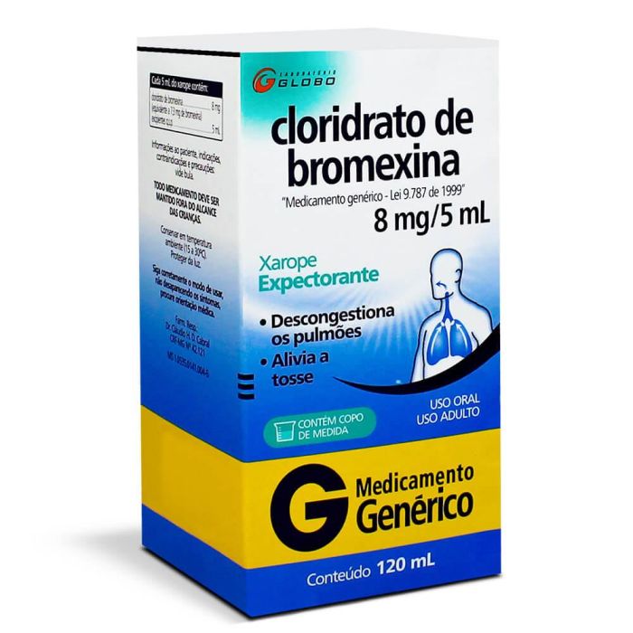 CLORIDRATO DE BROMEXINA 0.8MG GLOBO XAROPE 120ML
