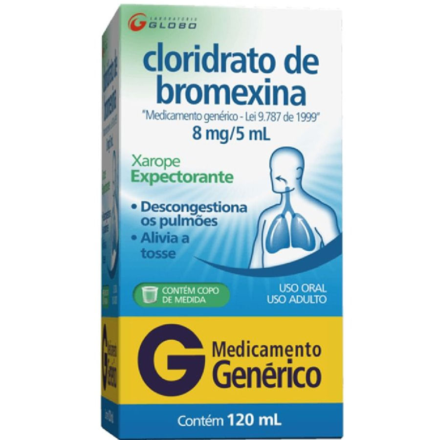 CLORIDRATO DE BROMEXINA 1.6MG GLOBO XAROPE 120ML