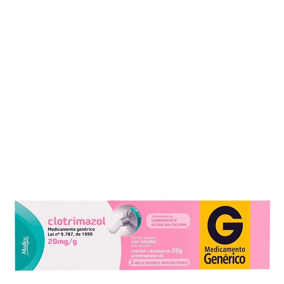 Thumbnail de CLOTRIMAZOL 20MG SANOFI MEDLEY CREME VAGINAL 20G COM 3 APLICADORES
