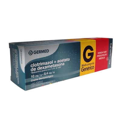 Thumbnail de CLOTRIMAZOL E ACETATO DE DEXAMETASONA 10 E 0.4MG GERMED GENERICOS CREME 40G