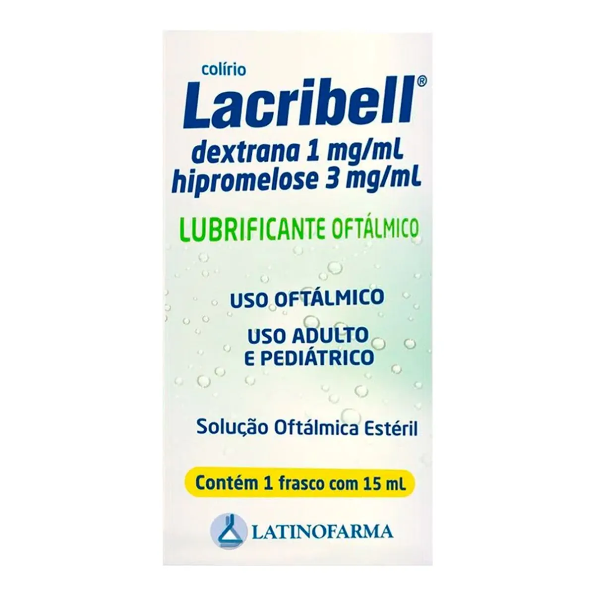 COLIRIO LACRIBELL 1MG+3MG SOLUCAO OFTALMICA FRASCO COM 15ML