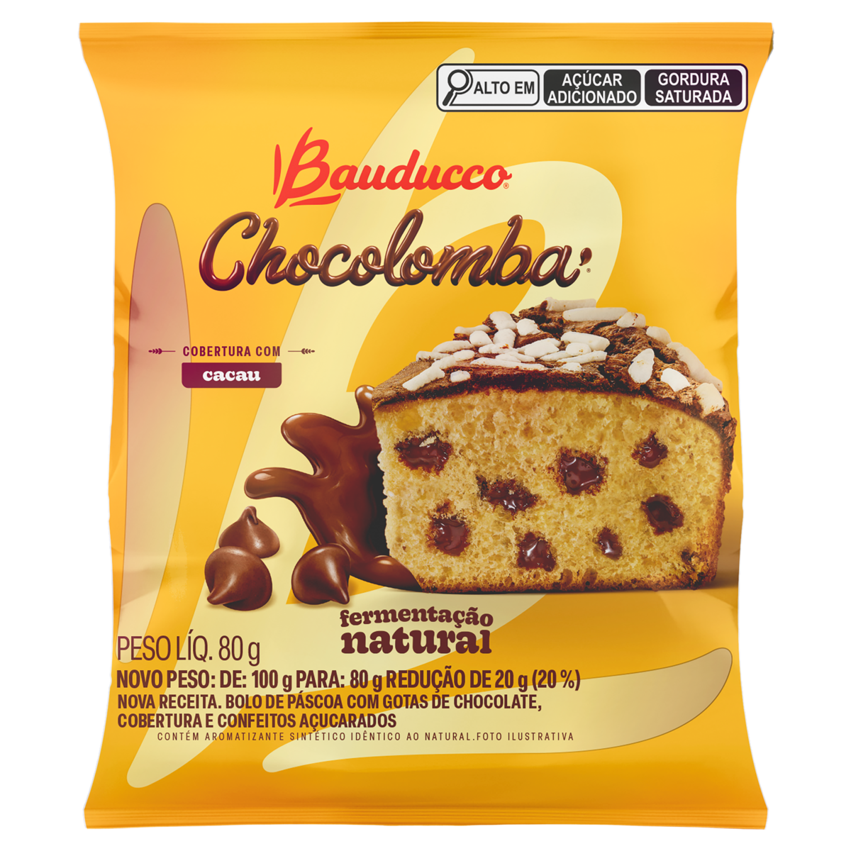 COLOMBA PASCAL BAUDUCCO MINI GOTAS DE CHOCOLATE 80G