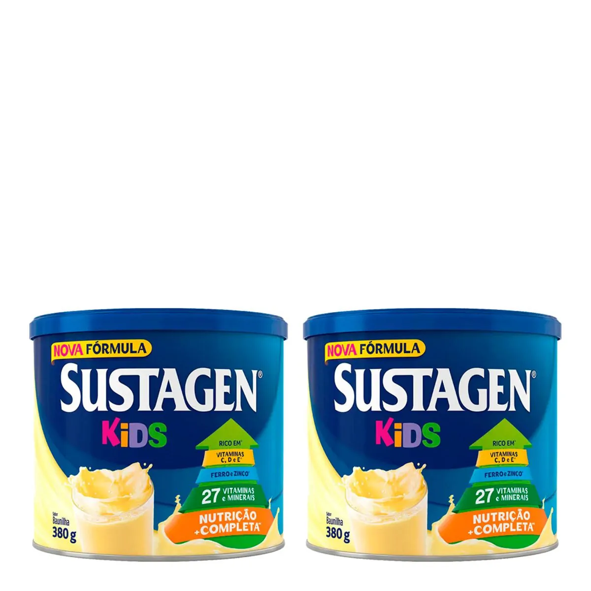 COMPLEMENTO ALIMENTAR SUSTAGEN KIDS SABOR BAUNILHA LATA 380G
