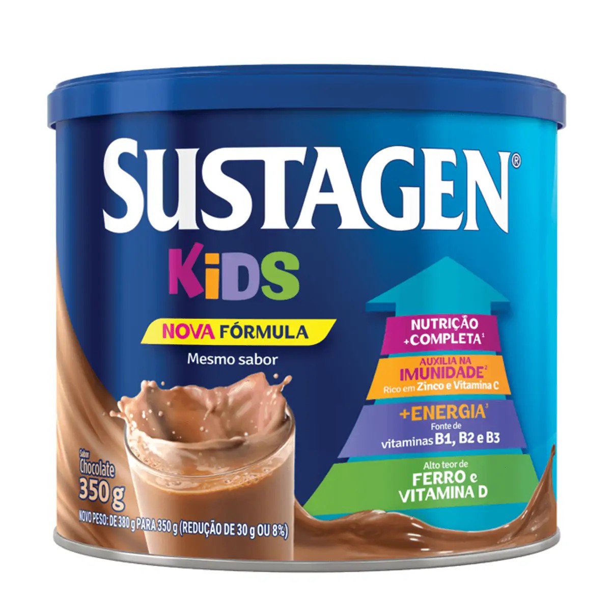 COMPLEMENTO ALIMENTAR SUSTAGEN KIDS SABOR CHOCOLATE LATA 380G