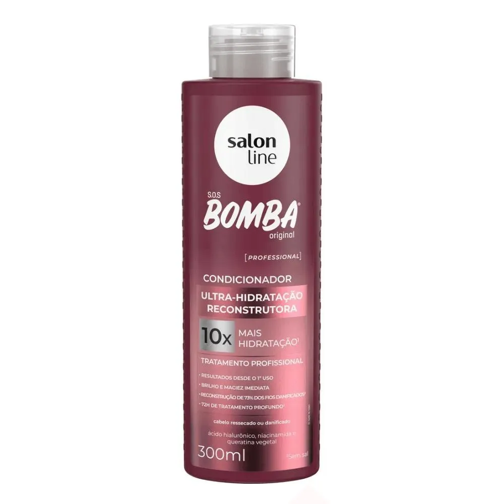 CONDICIONADOR SALON LINE SOS BOMBA ULTRA HIDRATACAO 300ML