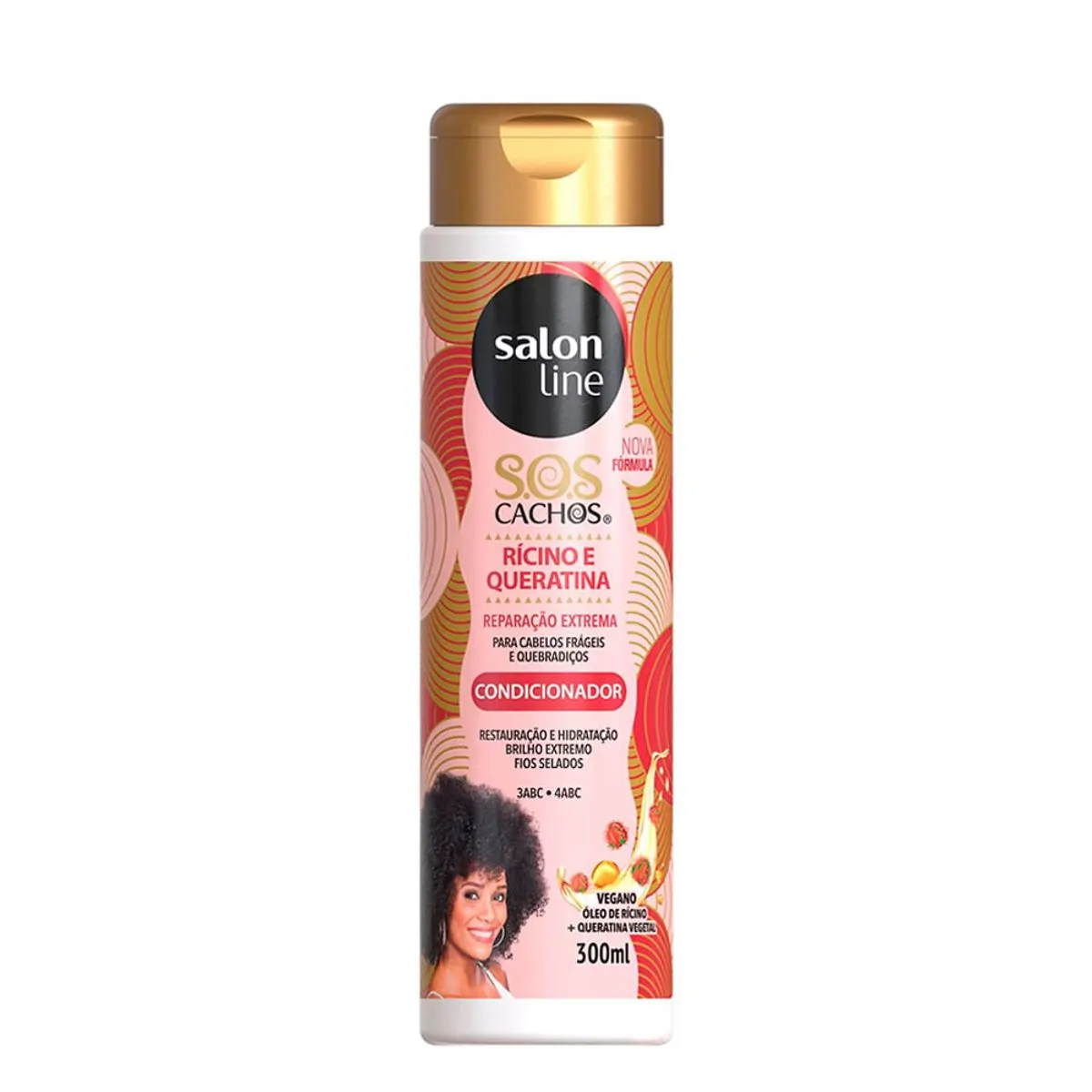 CONDICIONADOR SALON LINE SOS RICINO E QUERATINA 300ML