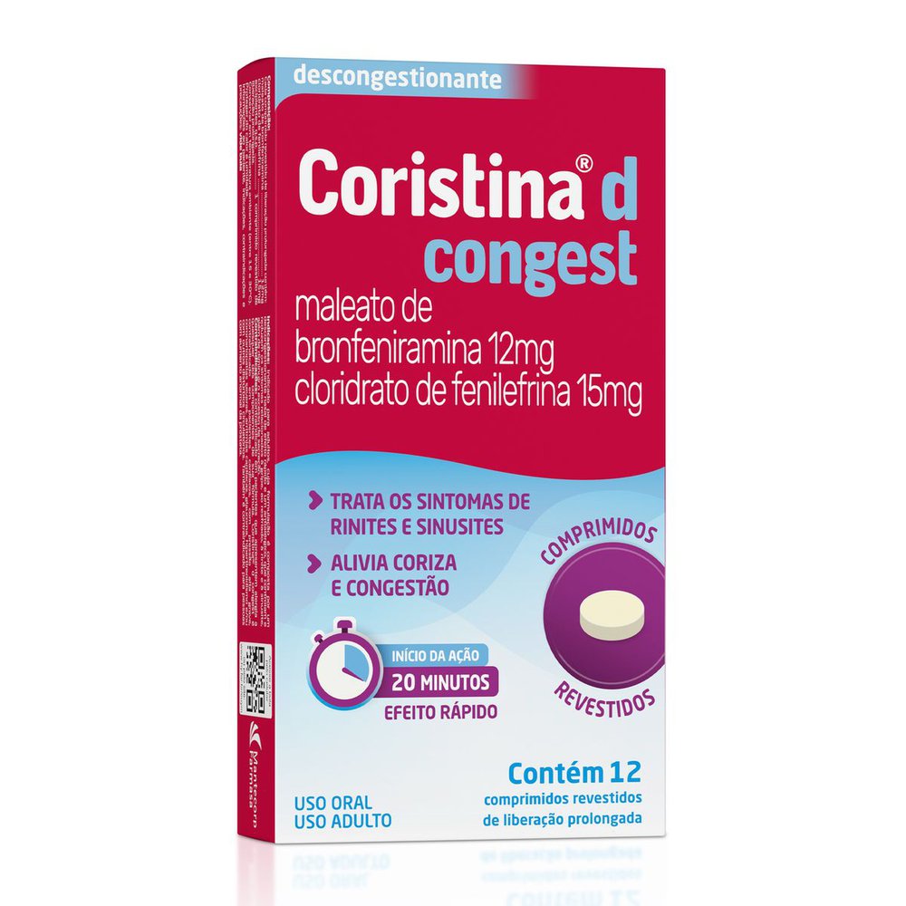 Thumbnail de CORISTINA D CONGEST MANTECORP CAIXA COM 12 COMPRIMIDOS