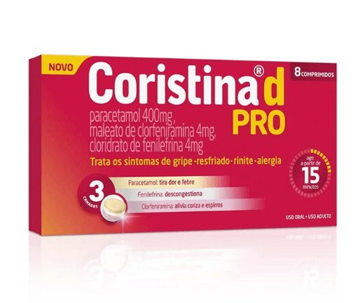 CORISTINA D PRO MANTECORP CAIXA COM 8 COMPRIMIDOS