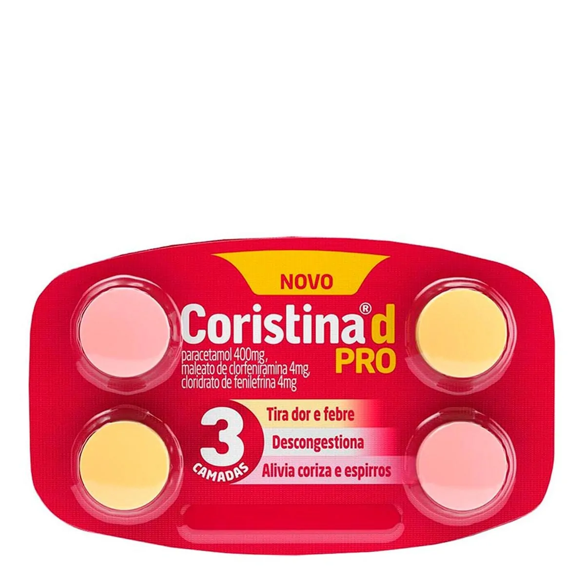 CORISTINA D PRO MANTECORP CARTELA COM 4 COMPRIMIDOS