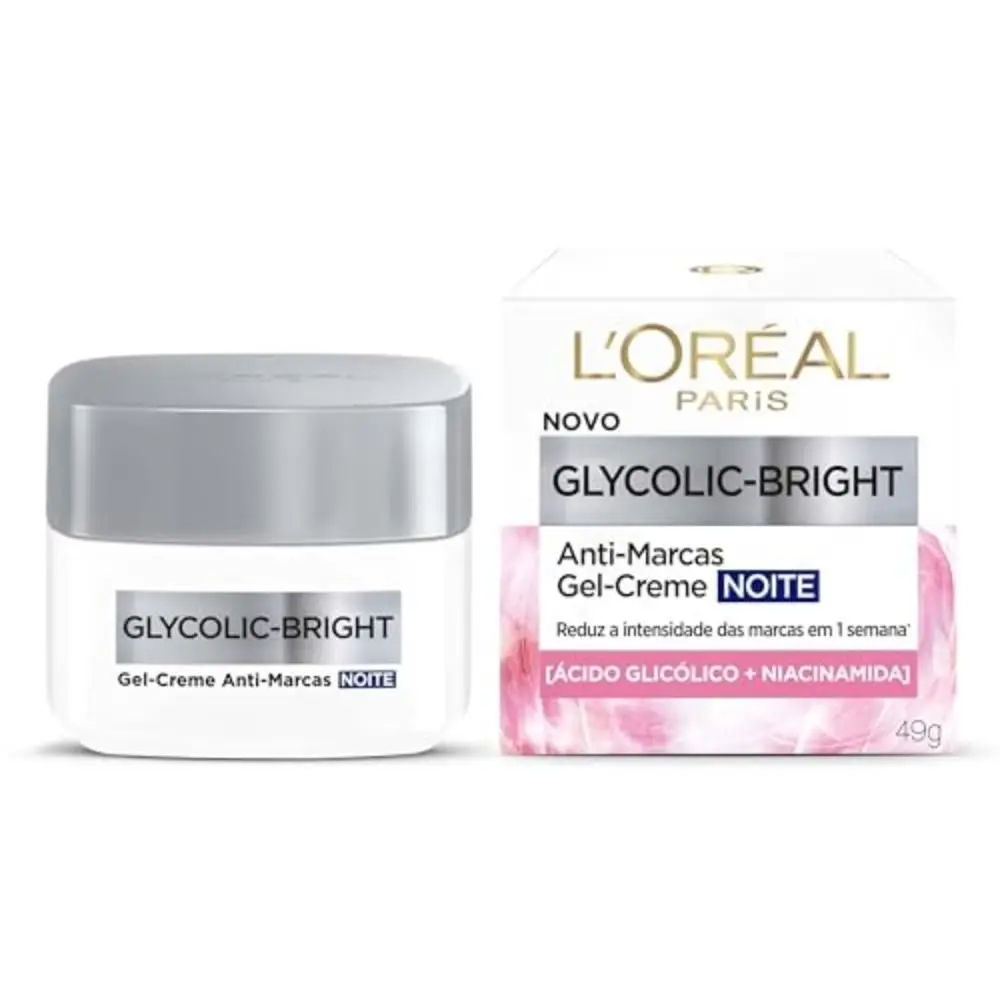 CREME ANTISSINAIS NOTURNO L'OREAL PARIS GLYCOLIC BRIGHT 49G
