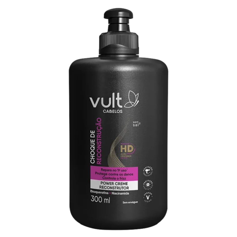 Thumbnail de CREME DE PENTEAR VULT HAIR CHOQUE DE RECONSTRUCAO 300ML
