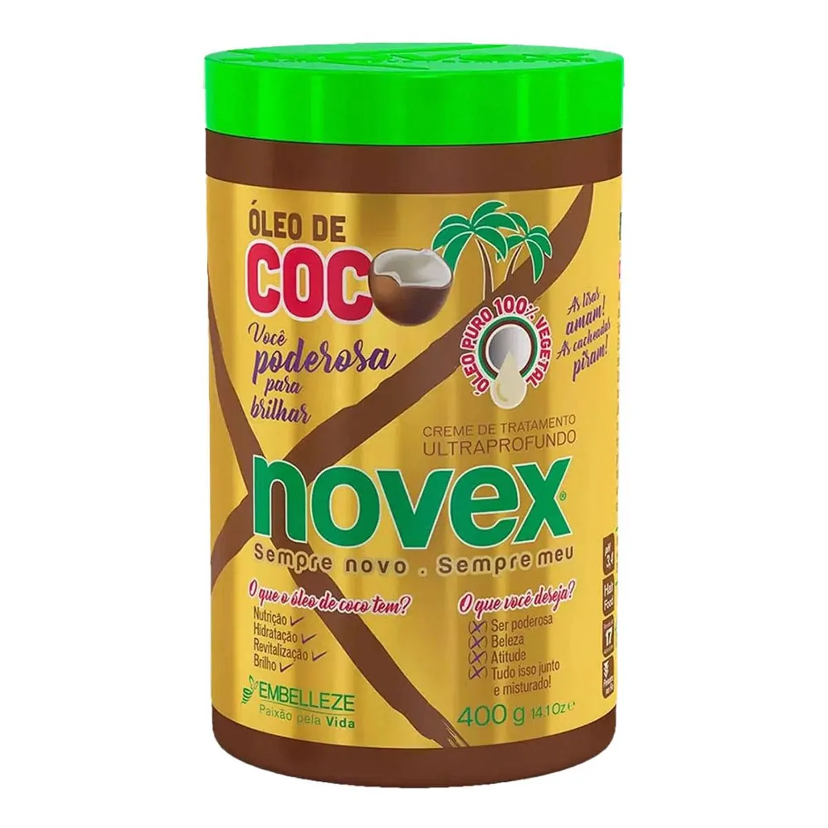 Thumbnail de CREME DE TRATAMENTO NOVEX 400G OLEO DE COCO