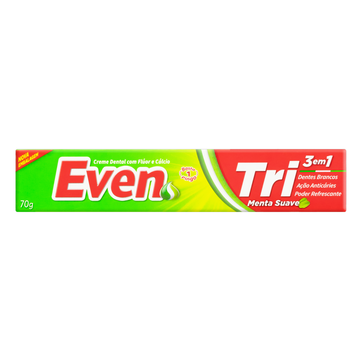 CREME DENTAL EVEN TRIPLA PROTECAO MENTA SUAVE 70G
