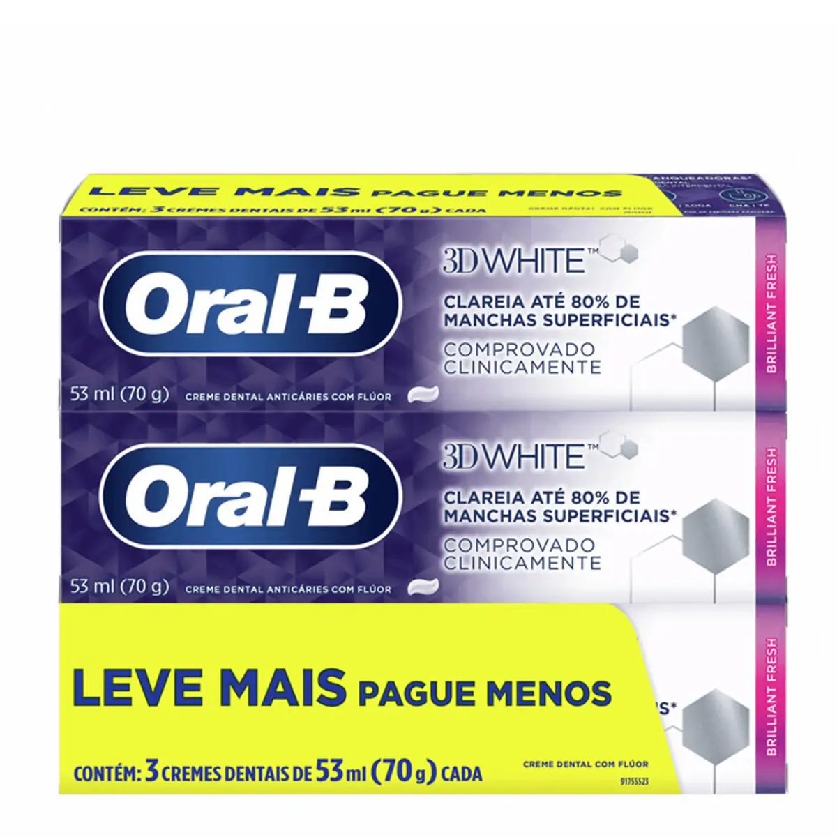 CREME DENTAL ORAL-B 3D WHITE 70G