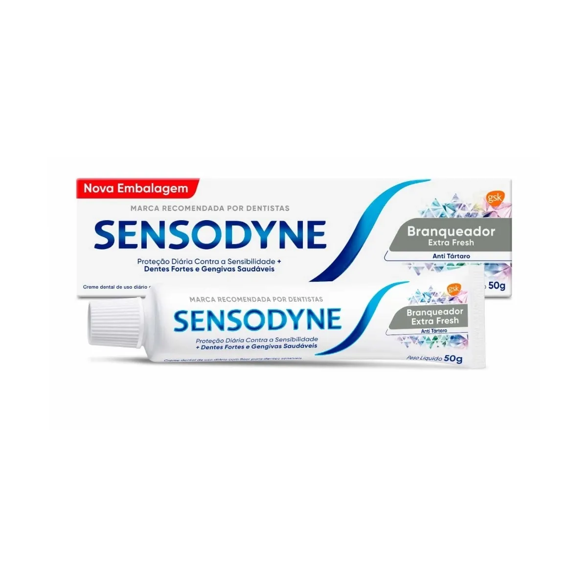 CREME DENTAL SENSODYNE BRANQUEADOR EXTRA FRESH 50G