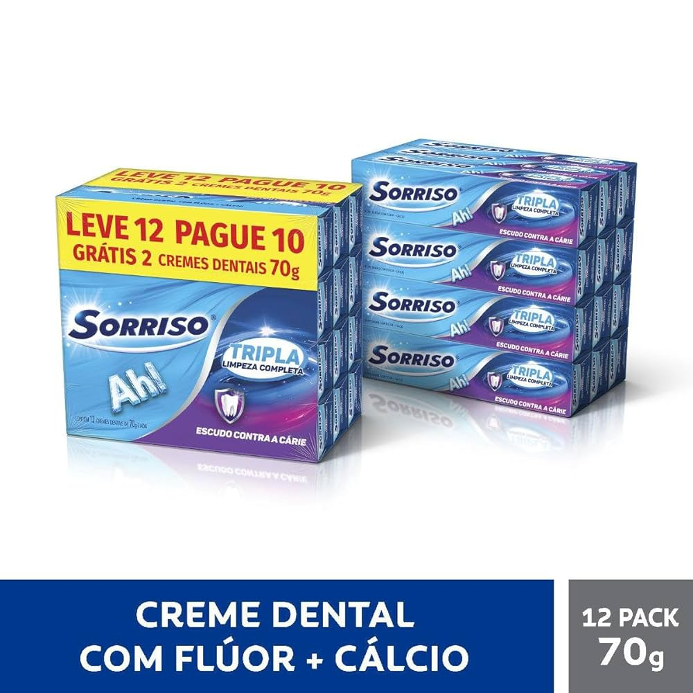 CREME DENTAL SORRISO LIMPEZA COMPLETA 70G LEVE 12 PAGUE 10