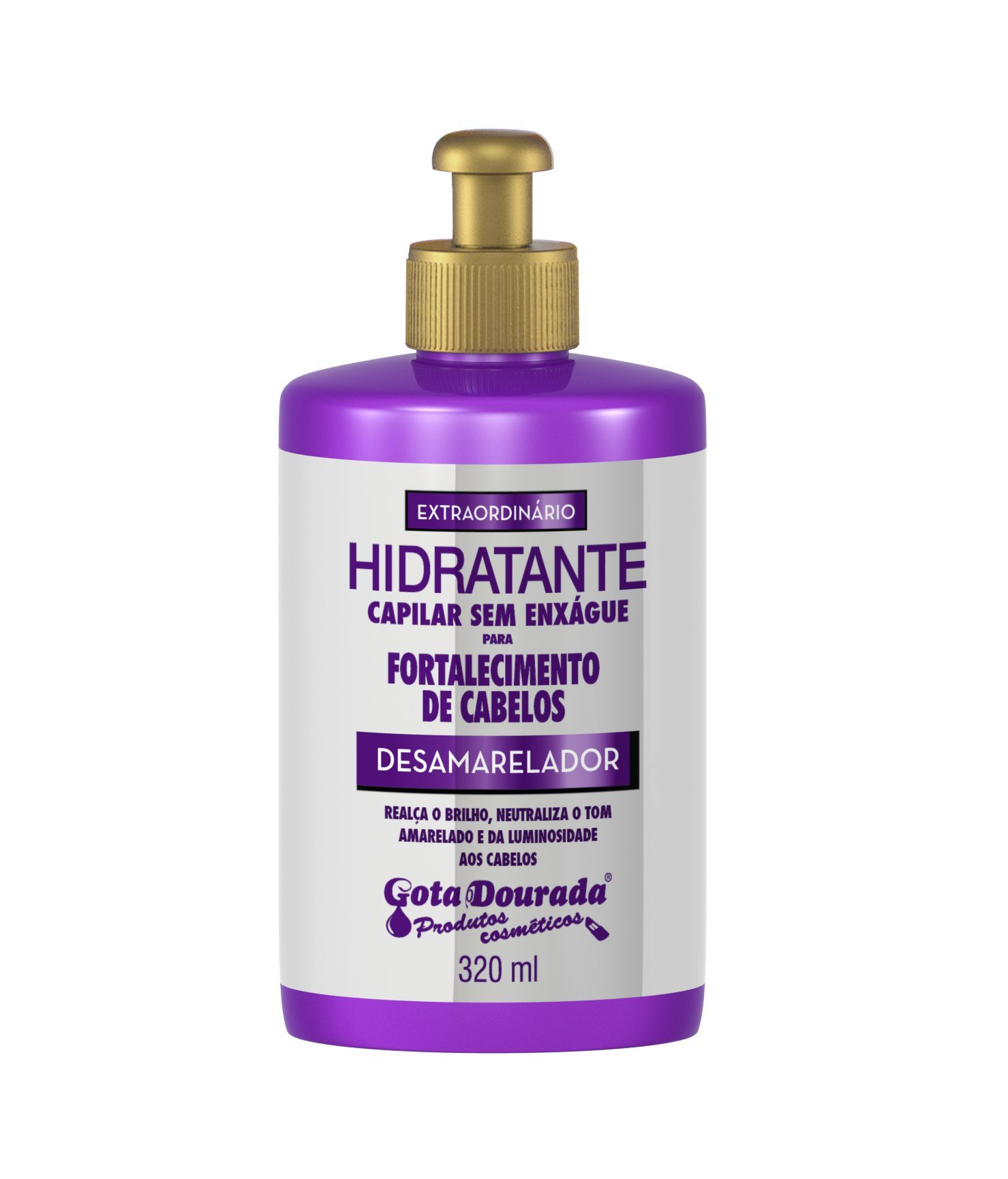 CREME PARA PENTEAR GOTA DOURADA FORTALECIMENTO DESAMARELADOR 320ML