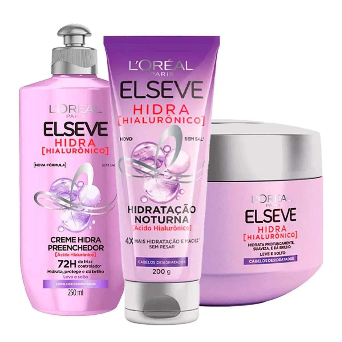 CREME PARA PENTEAR LOREAL PARIS ELSEVE HIDRA HIALURONICO 250ML