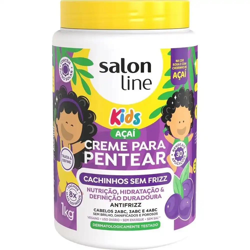 CREME PARA PENTEAR SALON LINE KIDS ACAI 1KG