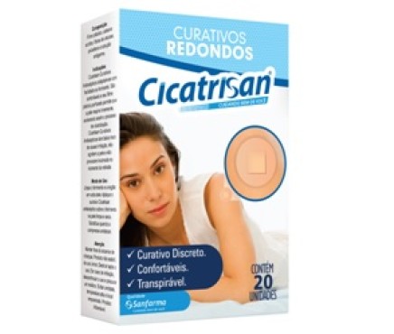 CURATIVO REDONDO CICATRISAN COM 20 UNIDADES