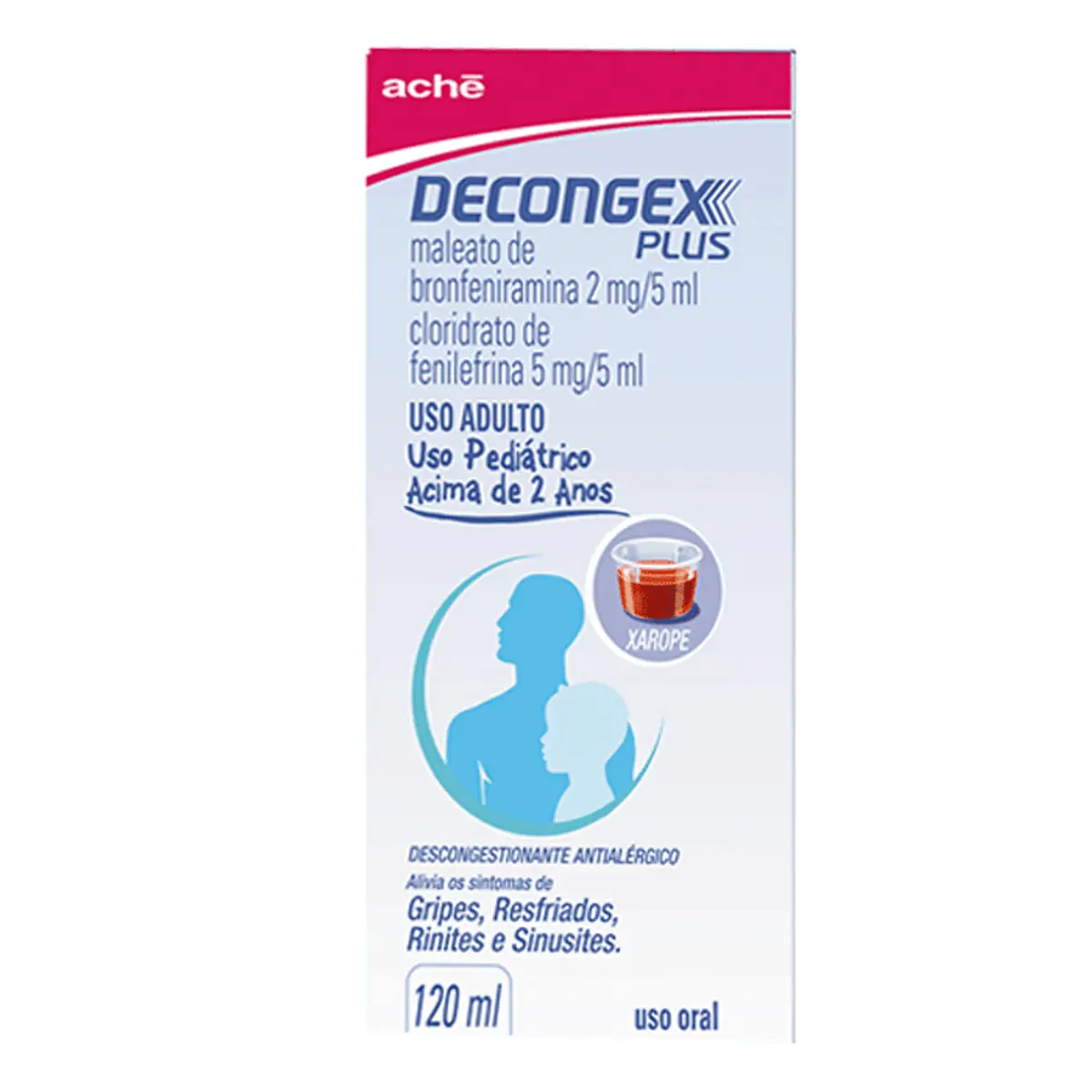 DECONGEX PLUS 0,4MG+1MG/ML XAROPE FRASCO COM 120ML