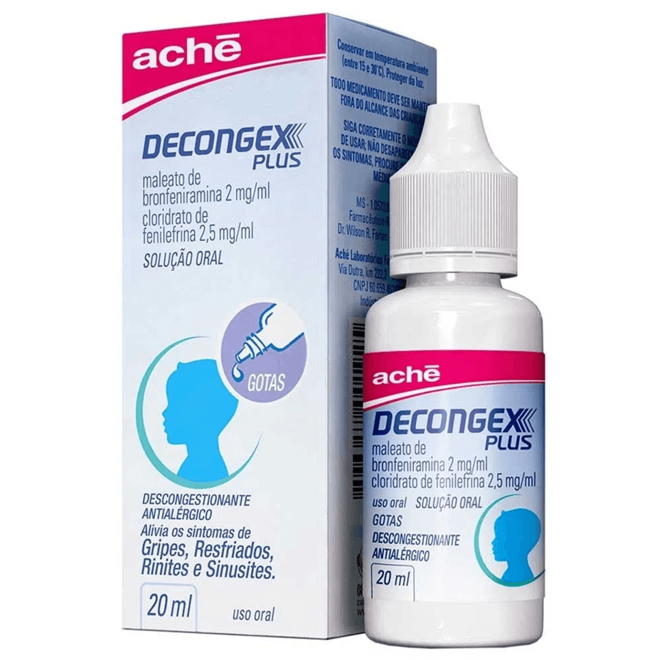 DECONGEX PLUS 2MG+2,5MG SOLUCAO GOTAS FRASCO COM 20ML