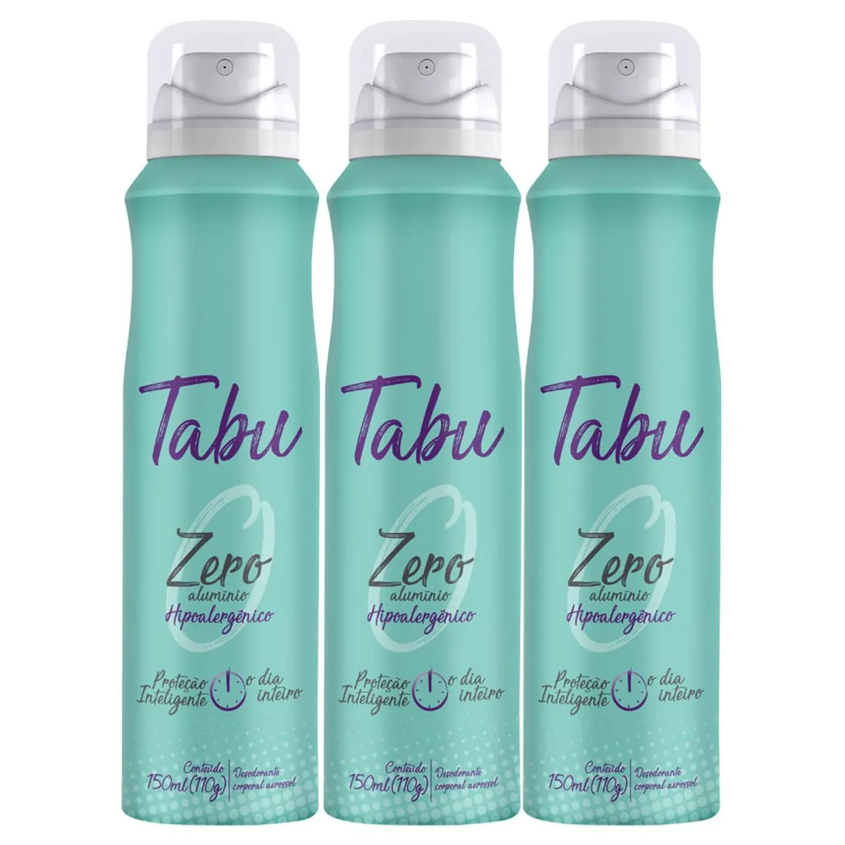 DESODORANTE AEROSOL TABU ZERO ALUMINIO 150ML