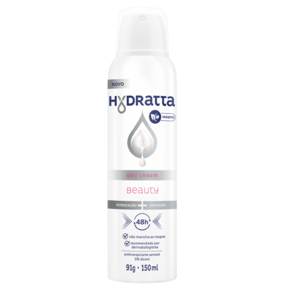 DESODORANTE AEROSSOL FEMININO HYDRATTA BEAUTY ROSA 150ML