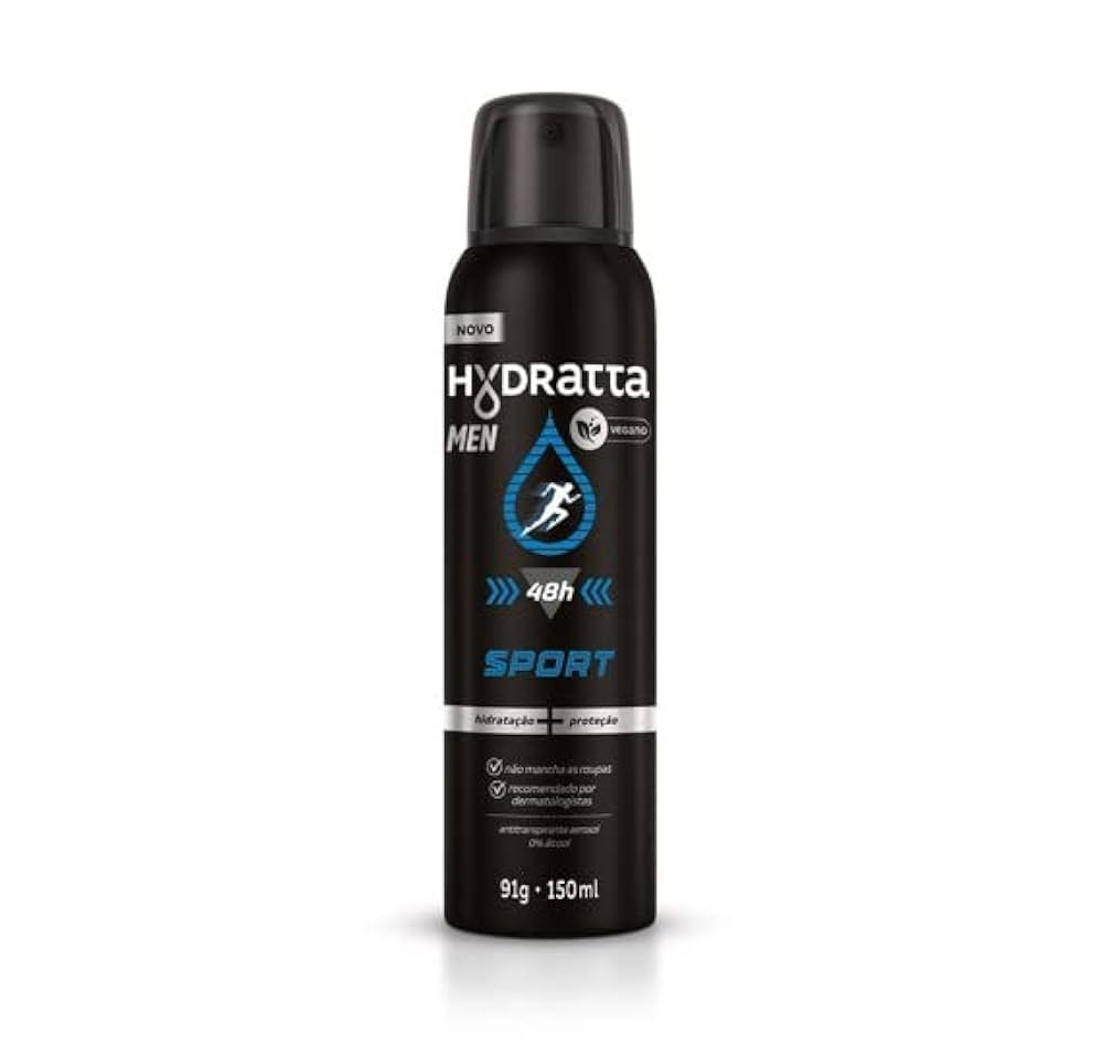 DESODORANTE AEROSSOL MASCULINO HYDRATTA SPORT AZUL 150ML