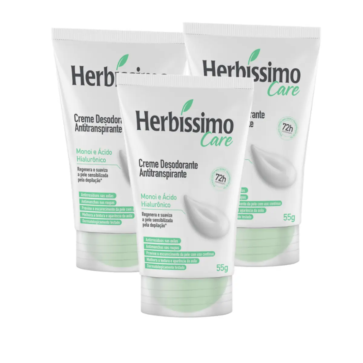 DESODORANTE CREME HERBISSIMO MONOI E ACIDO HIALURONICO 55G