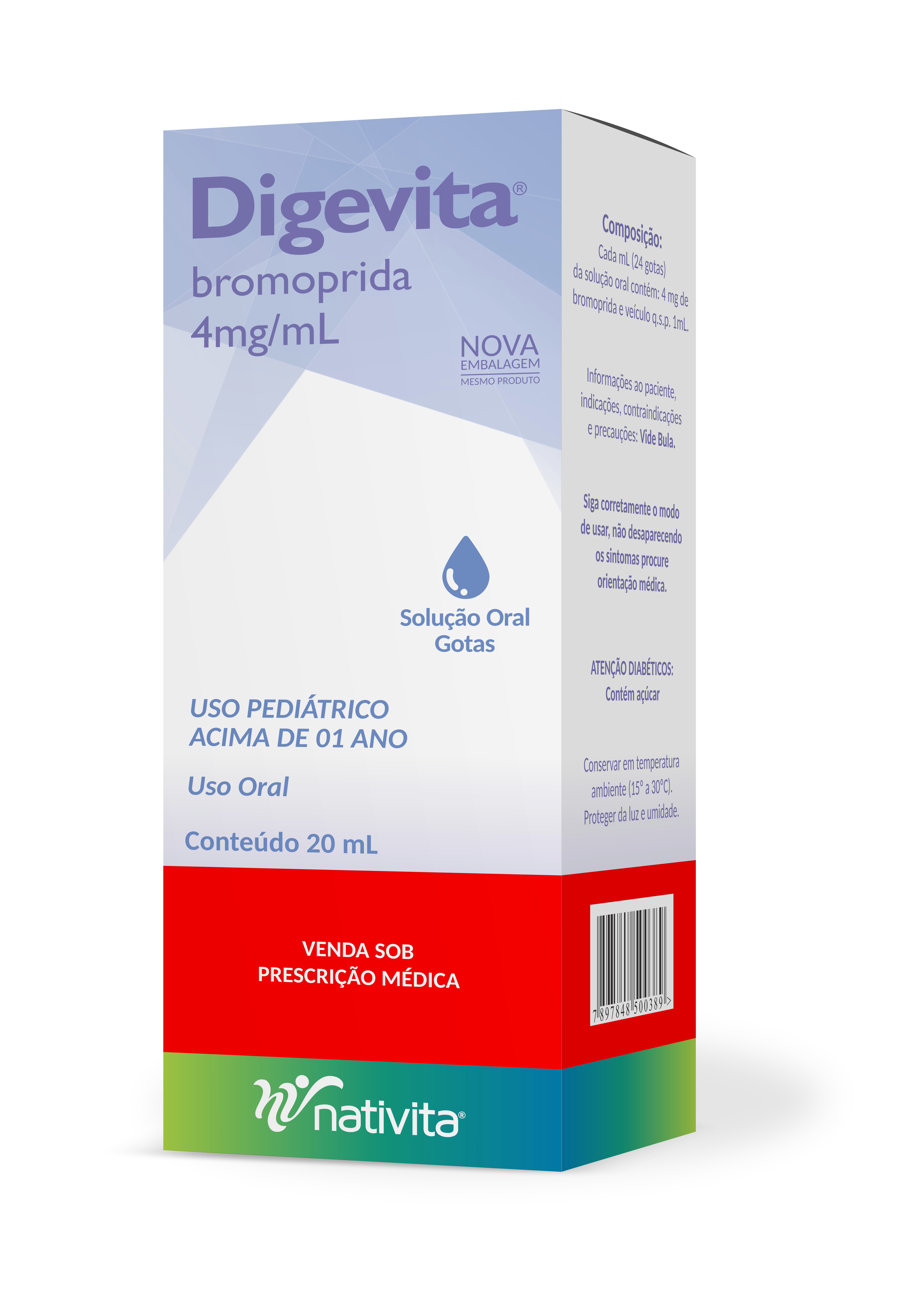DIGEVITA 4MG/ML SOLUCAO ORAL FRASCO GOTAS COM 20ML
