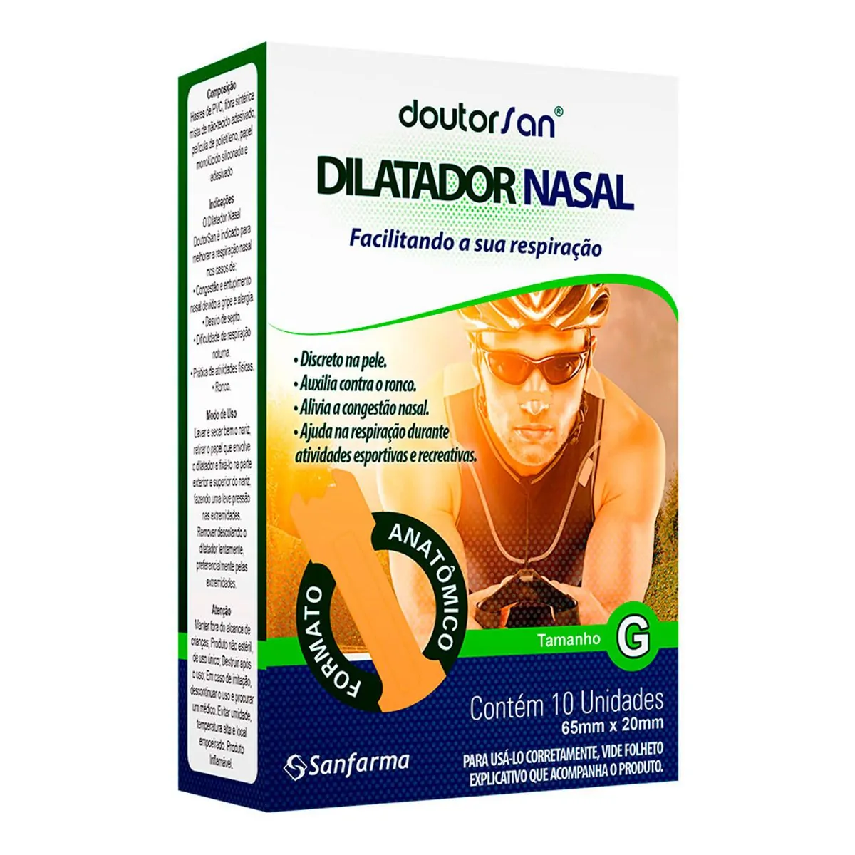 DILATADOR NASAL DOUTORSAN GRANDE COM 10 UNIDADES