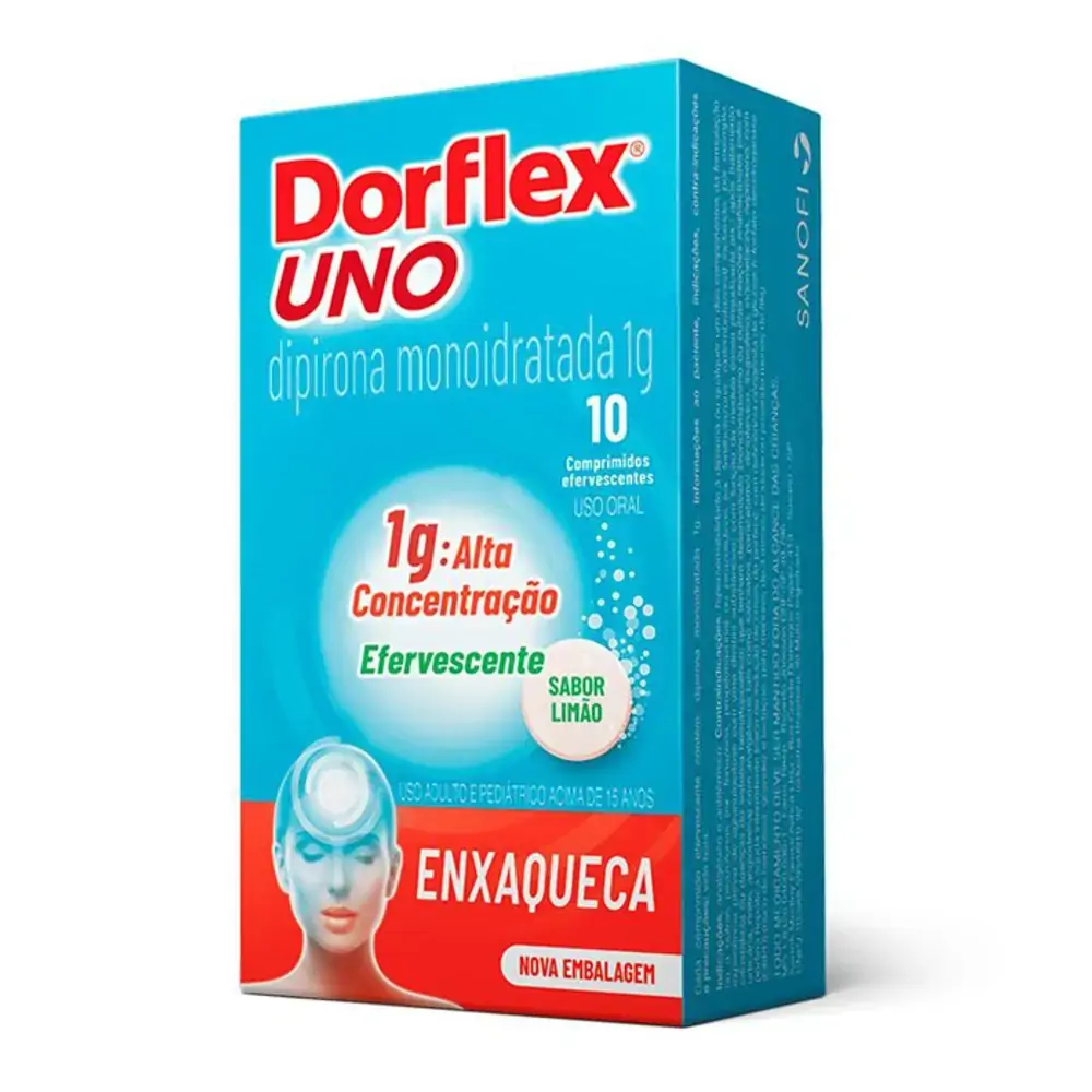 DORFLEX UNO 1G STRIP COM 10 COMPRIMIDOS EFERVESCENTES
