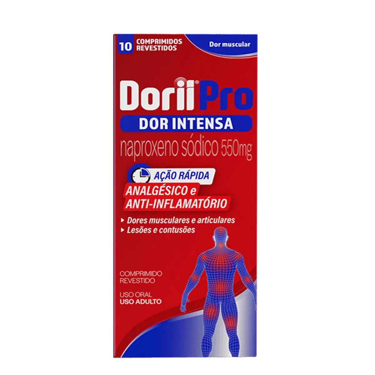 DORII PRO 550MG CAIXA COM 10 COMPRIMIDOS REVESTIDOS