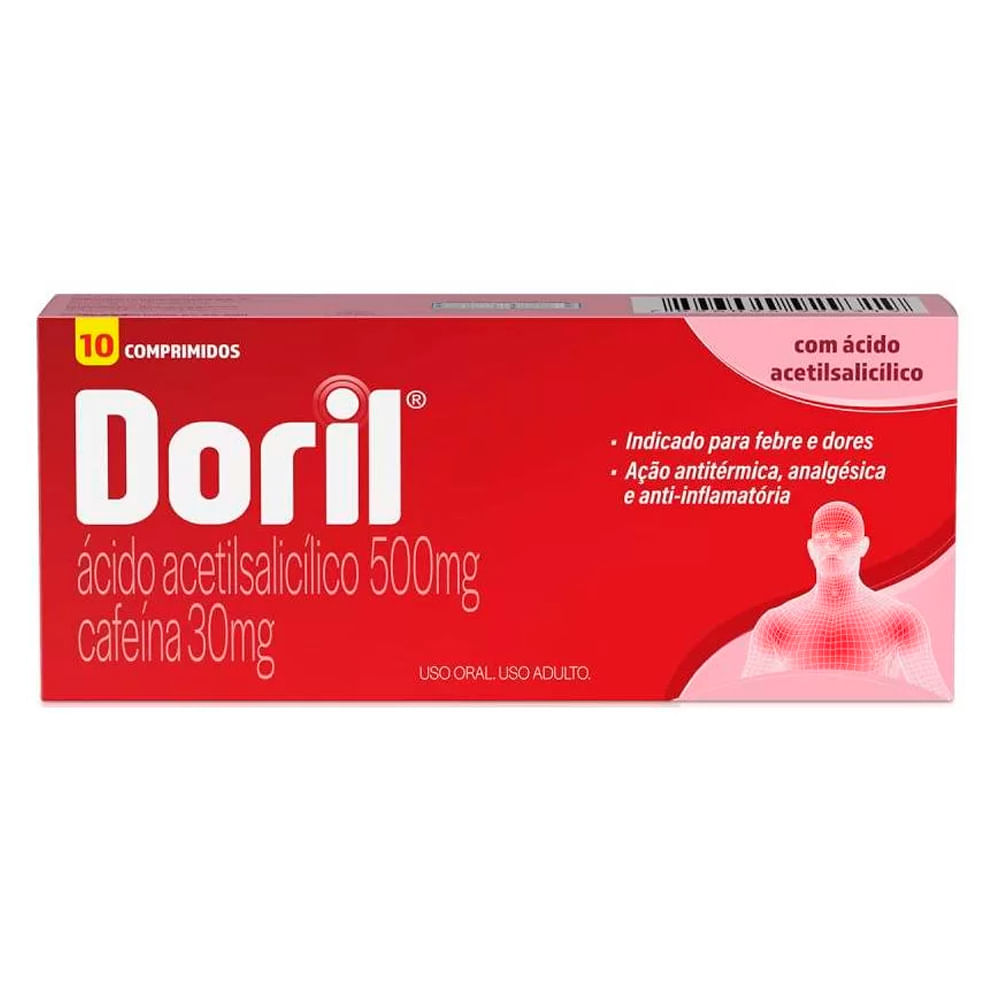 Thumbnail de DORIL 500MG+30MG CAIXA COM 10 COMPRIMIDOS