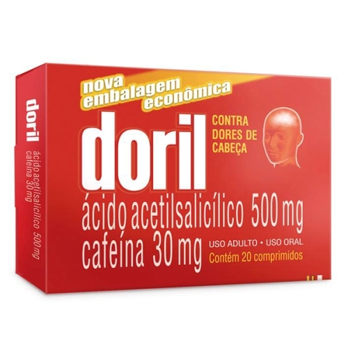 Thumbnail de DORIL 500MG+30MG CAIXA COM 20 COMPRIMIDOS REVESTIDOS