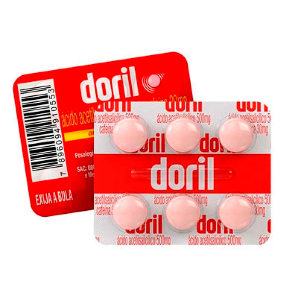 DORIL 500MG+30MG CARTELA COM 6 COMPRIMIDOS