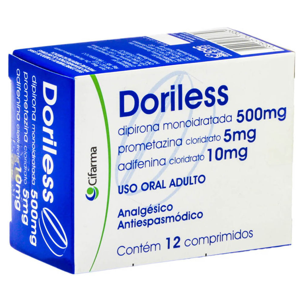 DORILESS 500MG+10MG+5MG CAIXA COM 12 COMPRIMIDOS
