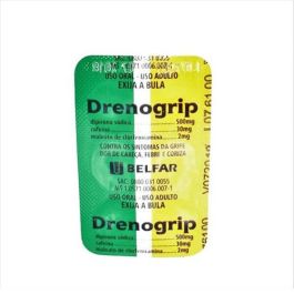 DRENOGRIP 500MG+30MG+2MG CAIXA COM 120 COMPRIMIDOS