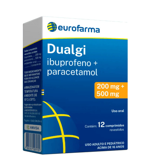 DUALGI 200MG+500MG CAIXA COM 12 COMPRIMIDOS