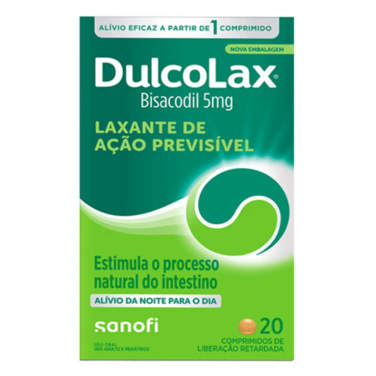 Thumbnail de DULCOLAX 5MG CAIXA COM 20 COMPRIMIDOS REVESTIDOS