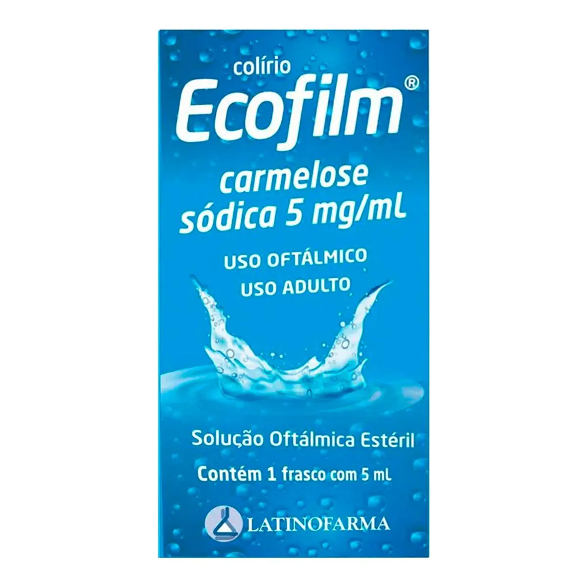 ECOFILM 5MG SOLUCAO OFTALMICA FRASCO GOTAS COM 5ML