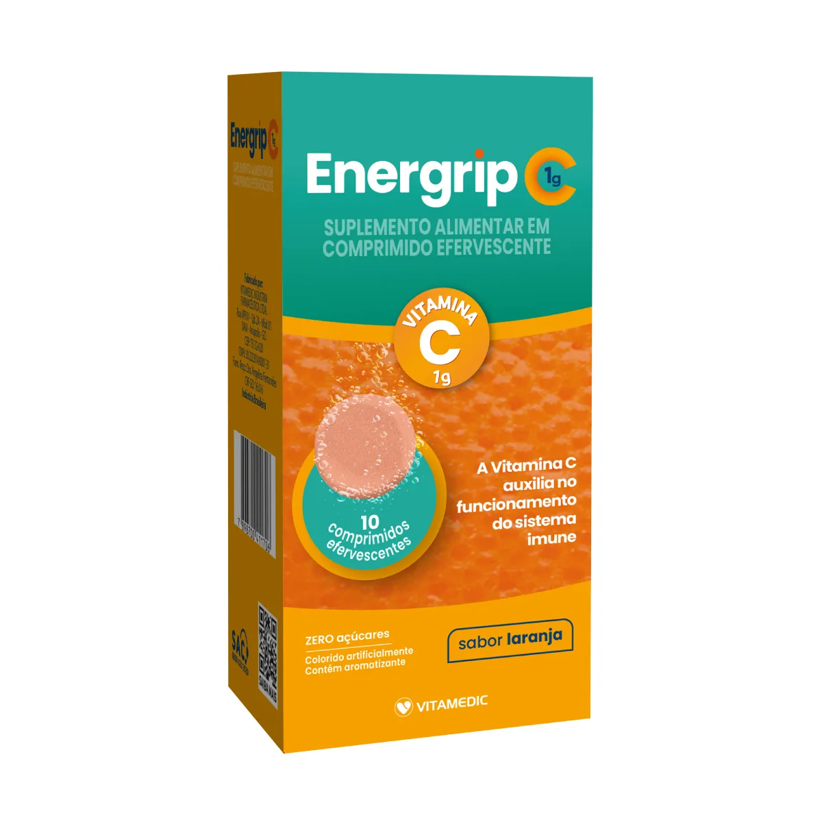 ENERGRIP C 1G COM 10 COMPRIMIDOS EFERVESCENTES